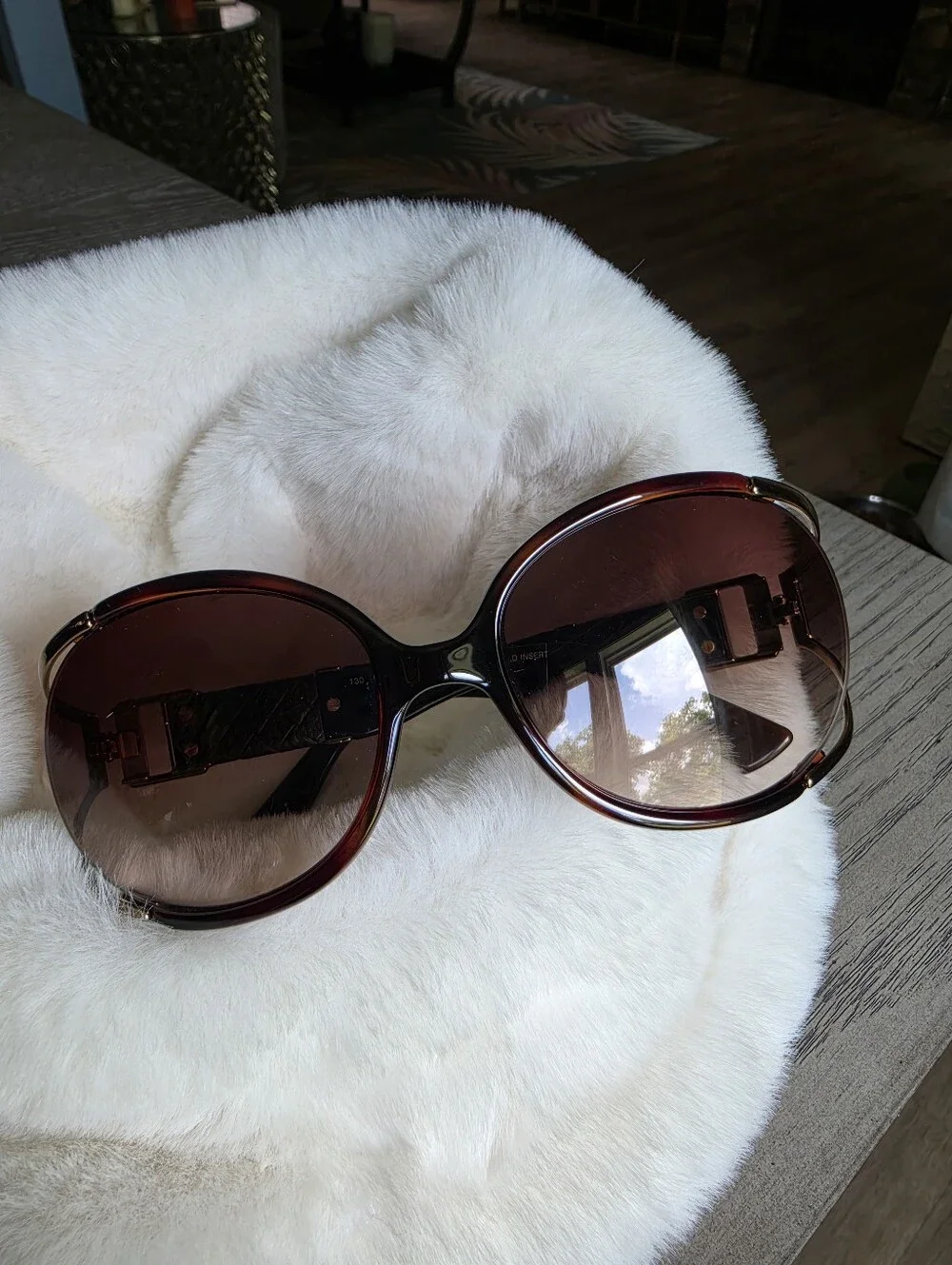 Authentic Fendi Oversized Round Women’s Sunglasses - Brown Lens